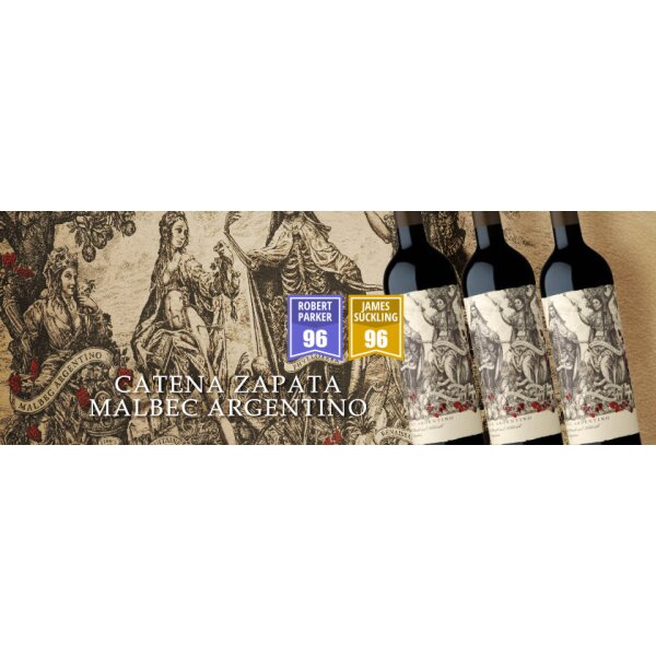 3 Flaschenpaket Catena Zapata Malbec Argentino 2021