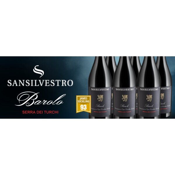 6 Flaschenpaket San Silvestro Barolo Serra dei Turchi 2019